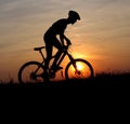 Mountain biker silhouette