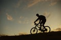 Mountain biker silhouette