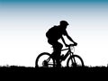 Mountain biker silhouette