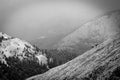 Mountain bikers climb panorama resort in British Columbia Canada