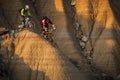 Mountain Bikers in the Spanish Desert Royalty Free Stock Photo