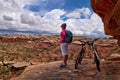 Mountain Biking in Canyonlands Royalty Free Stock Photo