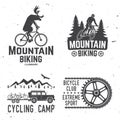 Mountain biking collection. Vector illustration.