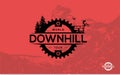Mountain biking. Downhill, freeride, extreme sport. Vector Ilustr Royalty Free Stock Photo