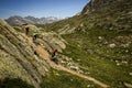 Mountain Biking in the French Alps Royalty Free Stock Photo