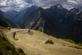 Mountain Bikers on an easy trail in the French Alps Royalty Free Stock Photo