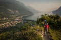 Mountain Biking near Lake Garda Royalty Free Stock Photo