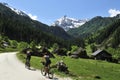 Mountain biking in Preuneggtal, Schladminger Tauern, Steirmark, Austria Royalty Free Stock Photo