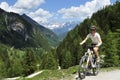 Mountain biking in Preuneggtal, Schladminger Tauern, Steirmark, Austria Royalty Free Stock Photo
