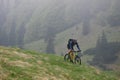 Mountain biking spring Royalty Free Stock Photo