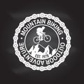Mountain biking. Vector illustration. Royalty Free Stock Photo