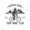 Mountain biking. Vector illustration. Royalty Free Stock Photo