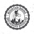 Mountain biking. Vector illustration. Royalty Free Stock Photo