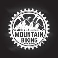 Mountain biking. Vector illustration. Royalty Free Stock Photo