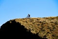 Mountain Biking Near a Cliff Royalty Free Stock Photo