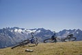 Mountain biking in the Zillertal Alps Royalty Free Stock Photo
