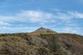 The mountain and the blue sky Royalty Free Stock Photo