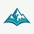 Mountain Book Logo Design Royalty Free Stock Photo