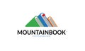 Mountain Book Logo Template Royalty Free Stock Photo