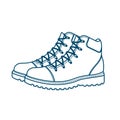 Mountain boots on a white background. Royalty Free Stock Photo