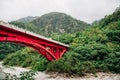 Taroko National Park, mountain and bridge in Hualian, Taiwan