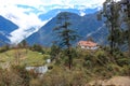 Mountain cabin with a beautiful view of the nature of mountains and forests