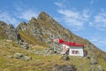 Mountain cabin in Carpathians mountains Royalty Free Stock Photo