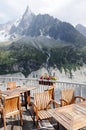 Mountain cafe terrace