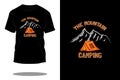 The mountain camping retro vintage t shirt design Royalty Free Stock Photo