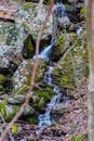 Mountain Cascading Waterfall Blue Ridge Parkway Royalty Free Stock Photo