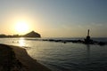 Mountain and caste of the fishing village of ÃÂguilas in Murcia, Spain