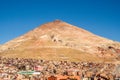 Mountain Cerro Rico in the city of Potosi, silver mine in Bolivia Royalty Free Stock Photo