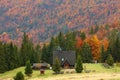 Mountain chalet in autumn in Poland Royalty Free Stock Photo