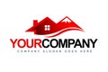 Mountain Chalet Logo Royalty Free Stock Photo