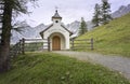 Mountain chapel in the Austrian mountains