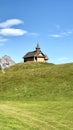 Mountain Chappel on a green Hill Royalty Free Stock Photo