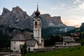 Mountain Church in the Alpine village