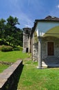 Mountain church, Vercio, Ossola, Italy. Stone Architecture Royalty Free Stock Photo