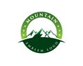 Mountain circular emblem