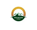 Mountain circular emblem