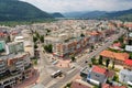 Mountain city landscape, Piatra Neamt, Romania