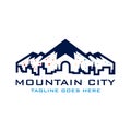 Mountain city logo template