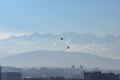 A mountain Bishkek city view