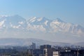 A huge mountain Bishkek city view