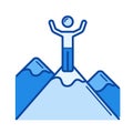 Mountain climber line icon. Royalty Free Stock Photo