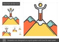 Mountain climber line icon. Royalty Free Stock Photo