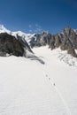 Mountain Climbers - Chamonix, France Royalty Free Stock Photo