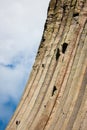 Climbers on Devils Tower in Wyoming Royalty Free Stock Photo
