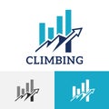 Mountain Climbing Investing Business Financial Bar Chart Logo Royalty Free Stock Photo