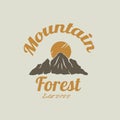 Mountain nature and forest logo